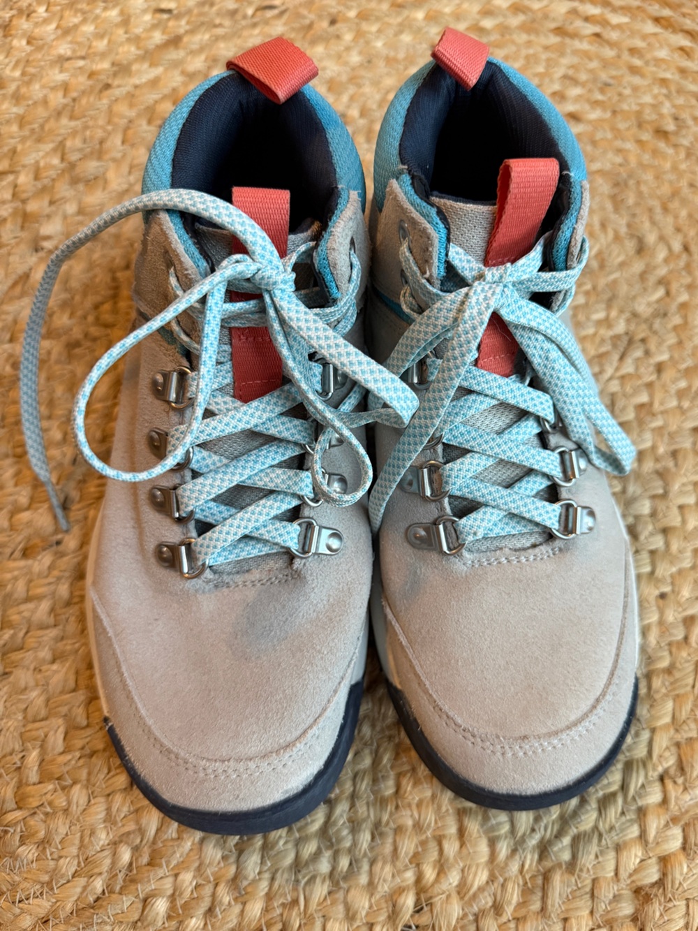 L.L.Bean Vista Hiker II Mid Hiking Boots - Grey/Blue/Coral NEW